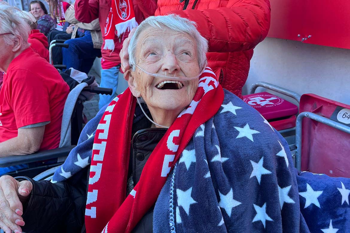 Ein strahlender Fußballfan…