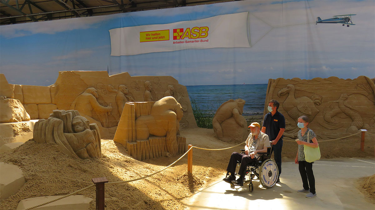 Ausflug in die Kunstausstellung „Sandskulpturen“