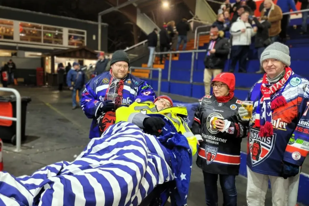 Eishockeyfamilie mit Herz