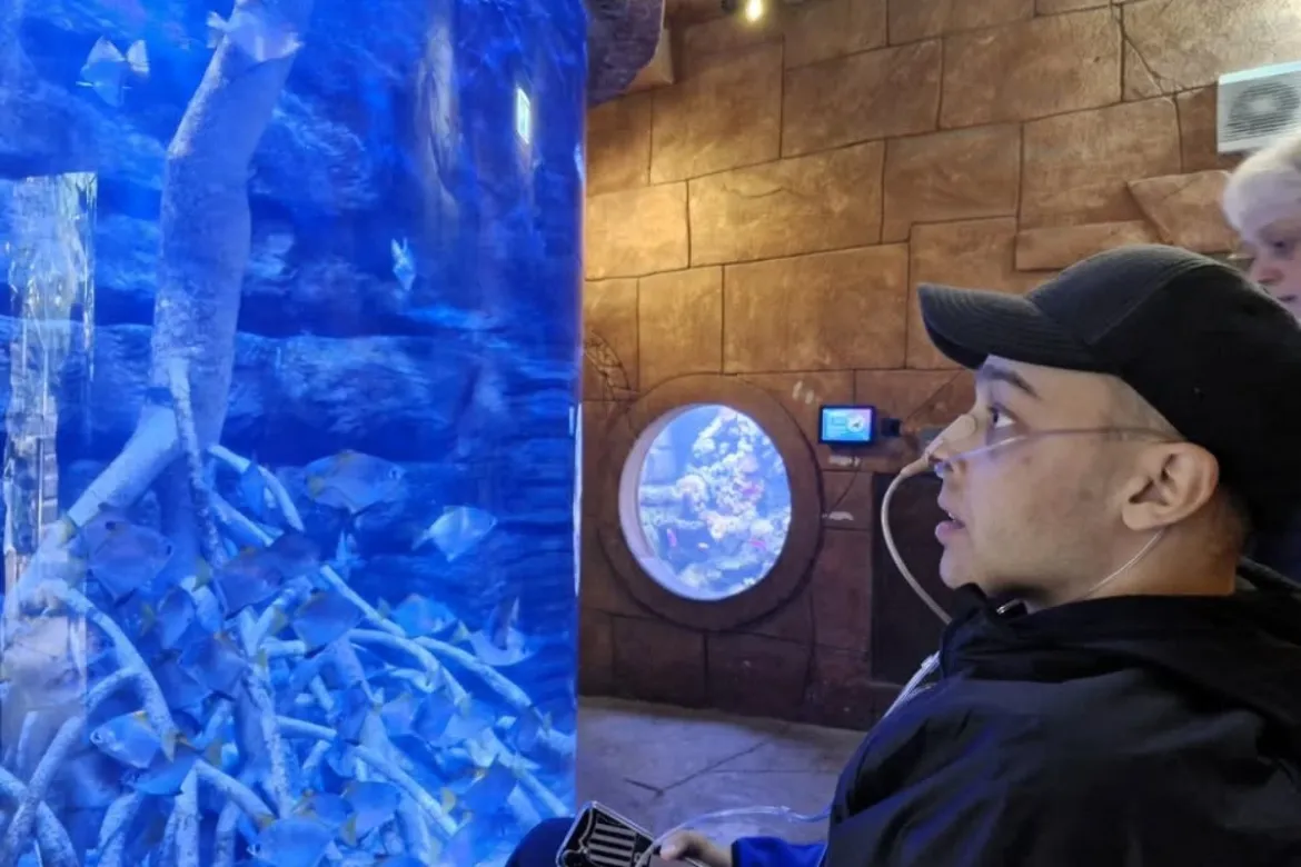Staunen über die schönen Fische